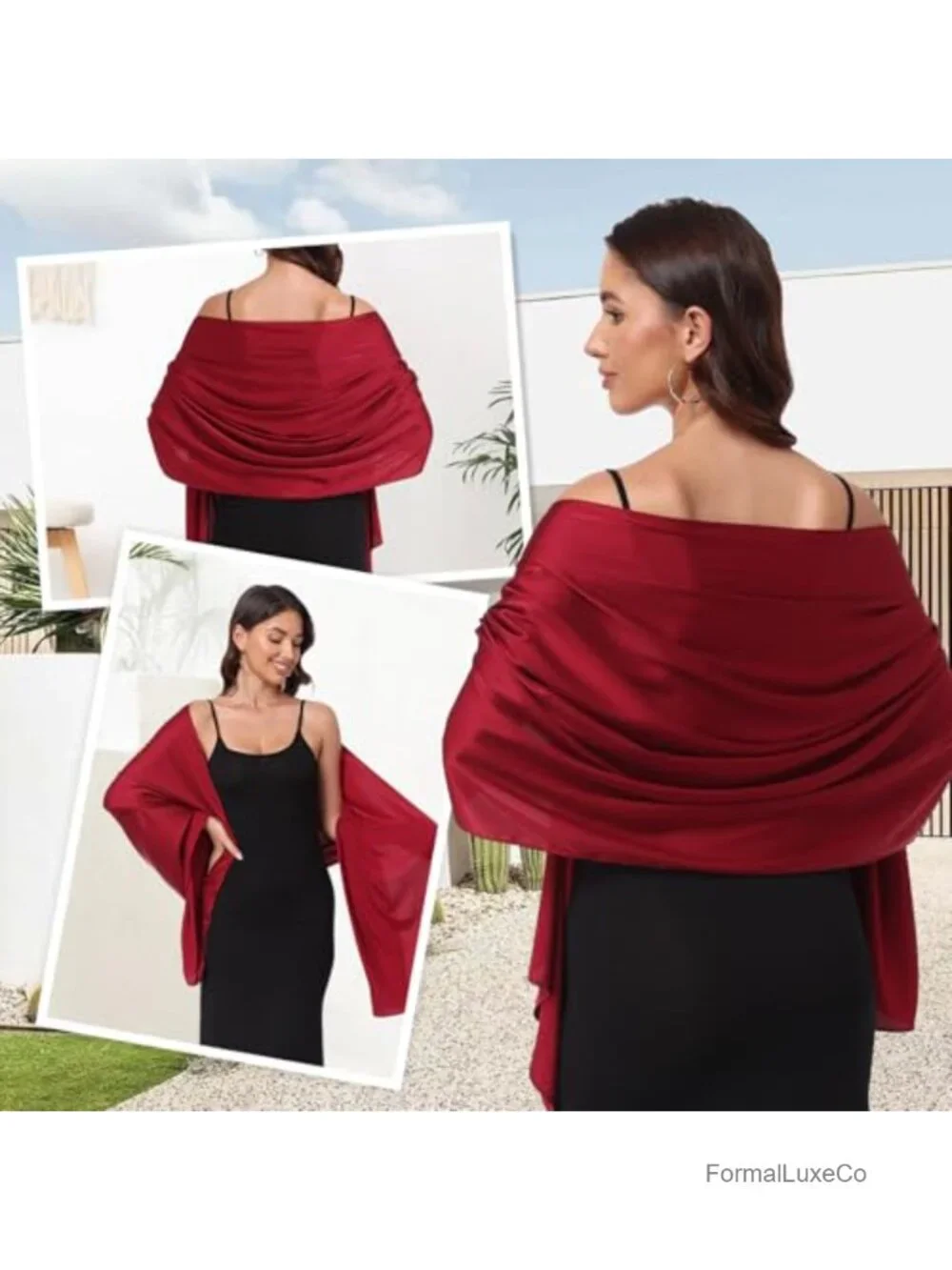 Satin Shawl Wrap for Evening Dresses Wedding Formal Cover Up